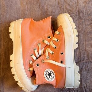 Converse Orange High-Top Sneakers